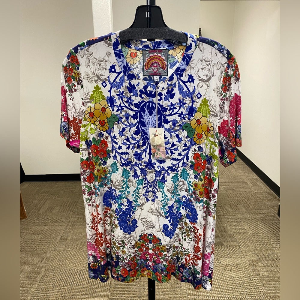 Johnny Was Shellinay Crew Neck Swing Tee